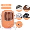 Quạt mini đeo cổ sạc điện tiện lợi, Màu cam