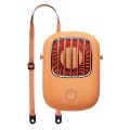 Quạt mini đeo cổ sạc điện tiện lợi, Màu cam
