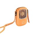 Quạt mini đeo cổ sạc điện tiện lợi, Màu cam