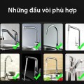 Đầu gắn vòi nước rửa chén xoay 360 tăng áp cao cấp,