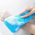 Dây tắm chà lưng 2 mặt silicon tẩy tế bào chết, thư giãn hiệu quả, 1 cái