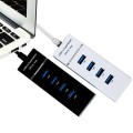 Bộ chia 4 cổng chuyển đổi USB kèm đèn led cao cấp