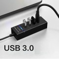 Bộ chia 4 cổng chuyển đổi USB kèm đèn led cao cấp
