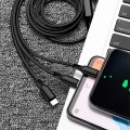 Dây cáp sạc 3 đầu thông minh dây dù siêu bền