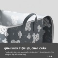 Túi đựng chăn màn, quần áo hoạ tiết gấu có khoá kéo tiện dụng