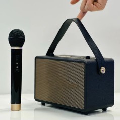 Loa karaoke bluetooth A106 âm thanh siêu chất kèm mic