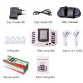 Máy massage xung điện trị liệu 6 miếng dán kết hợp massage chân, Máy massage + 6 miếng dán