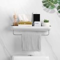 Kệ để đồ nhà tắm kèm thanh treo khăn siêu bền 