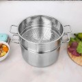 Bộ nồi xửng hấp 1 đáy nắp kính 28cm 2 tầng đa năng