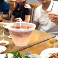 Bát đựng rượu, ướp lạnh trong suốt kèm gáo múc , Lõi nhựa