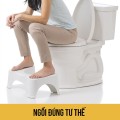 Ghế kê chân ngồi toilet đúng cách chống táo bón