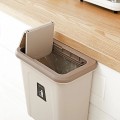 Thùng rác thông minh có nắp đậy treo cánh tủ bếp tiện lợi, Màu xám