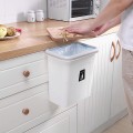 Thùng rác thông minh có nắp đậy treo cánh tủ bếp tiện lợi, Màu xám