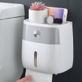 Hộp dán tường 2 ngăn đựng giấy vệ sinh thông minh siêu bền