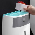 Hộp dán tường 2 ngăn đựng giấy vệ sinh thông minh siêu bền