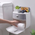 Hộp dán tường 2 ngăn đựng giấy vệ sinh thông minh siêu bền