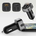 Tẩu sạc cho ô tô, 2 đầu USB nhỏ gọn hiển thị đèn led báo điện áp