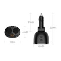 Bộ chia tẩu sạc 2 nguồn tẩu, 2 cổng sạc cho ô tô màn hình led HY16