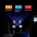 Bộ chia tẩu sạc 2 nguồn tẩu, 2 cổng sạc cho ô tô màn hình led HY16